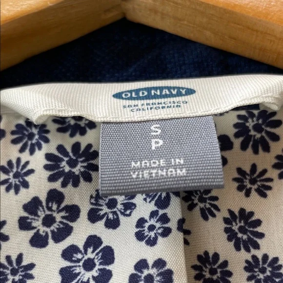 Old Navy Linen Cotton Navy Blue Fully Lined Blazer Jacket Size Small - Picture 8 of 9